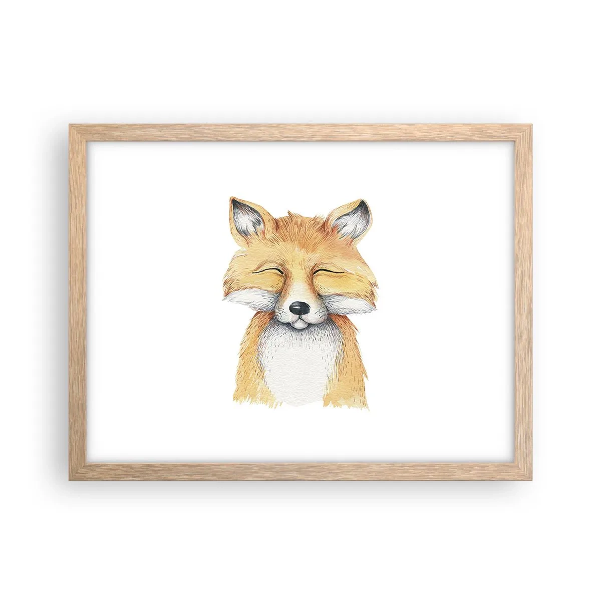 Plakat w ramie jasny dąb - Lisie humory - 40x30 cm