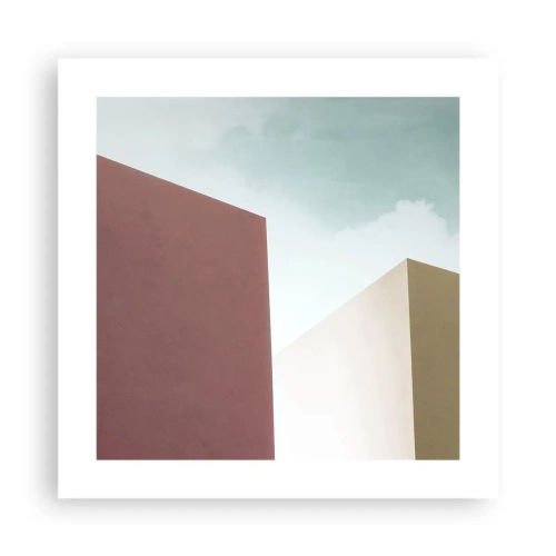 Plakat - Geometria słonecznego lata - 40x40 cm