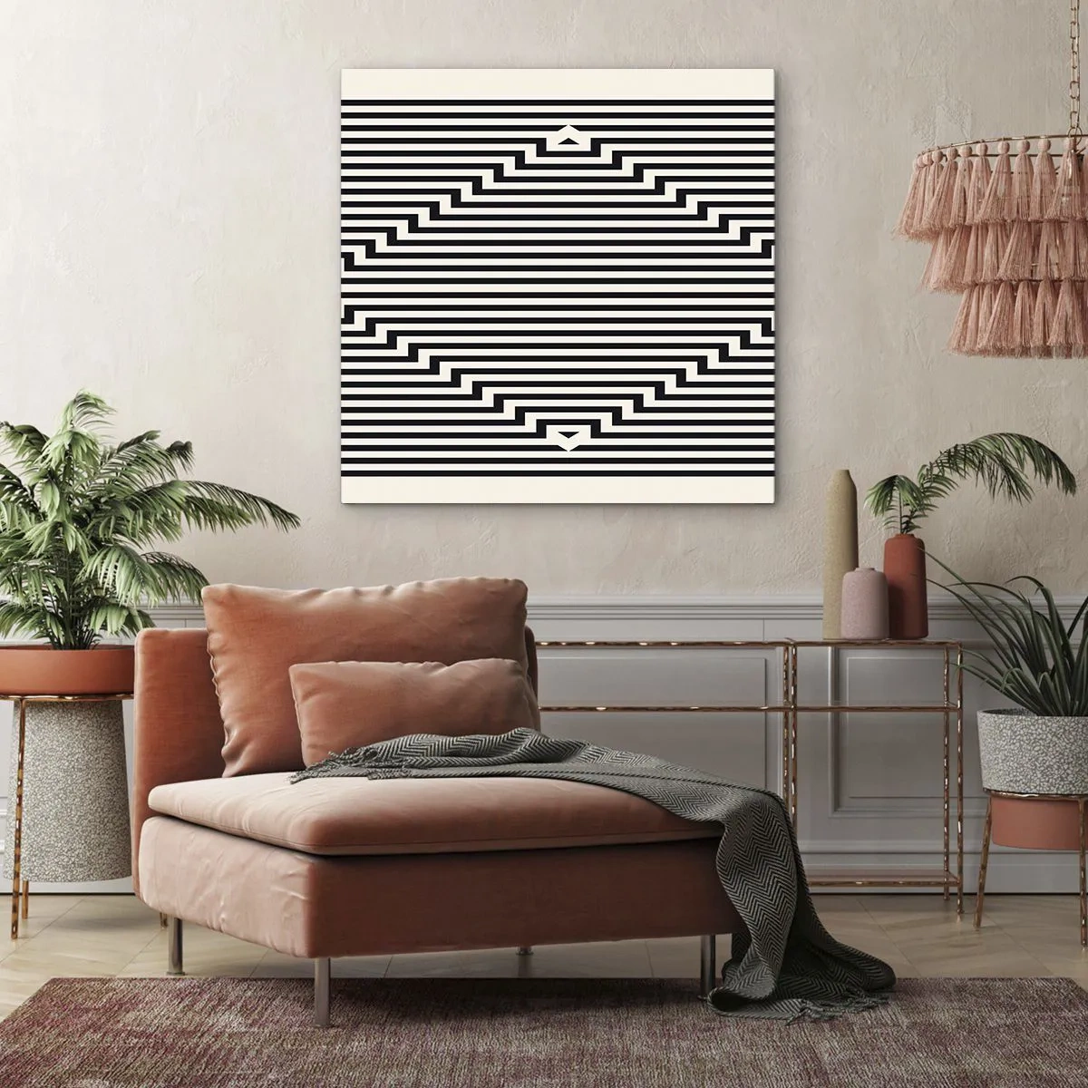 Obraz na płótnie - Geometryczna iluzja - 40x40 cm