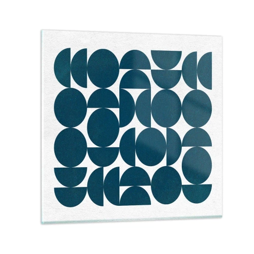 Obraz na szkle - Koła i półkola - 30x30 cm