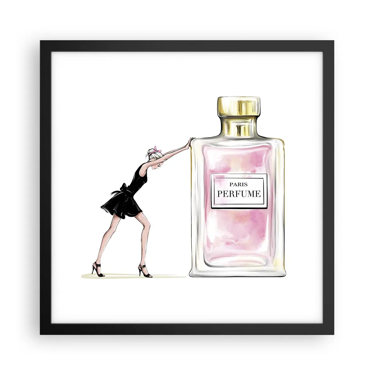 Plakat w czarnej ramie - Esencja kobiecości - 40x40 cm