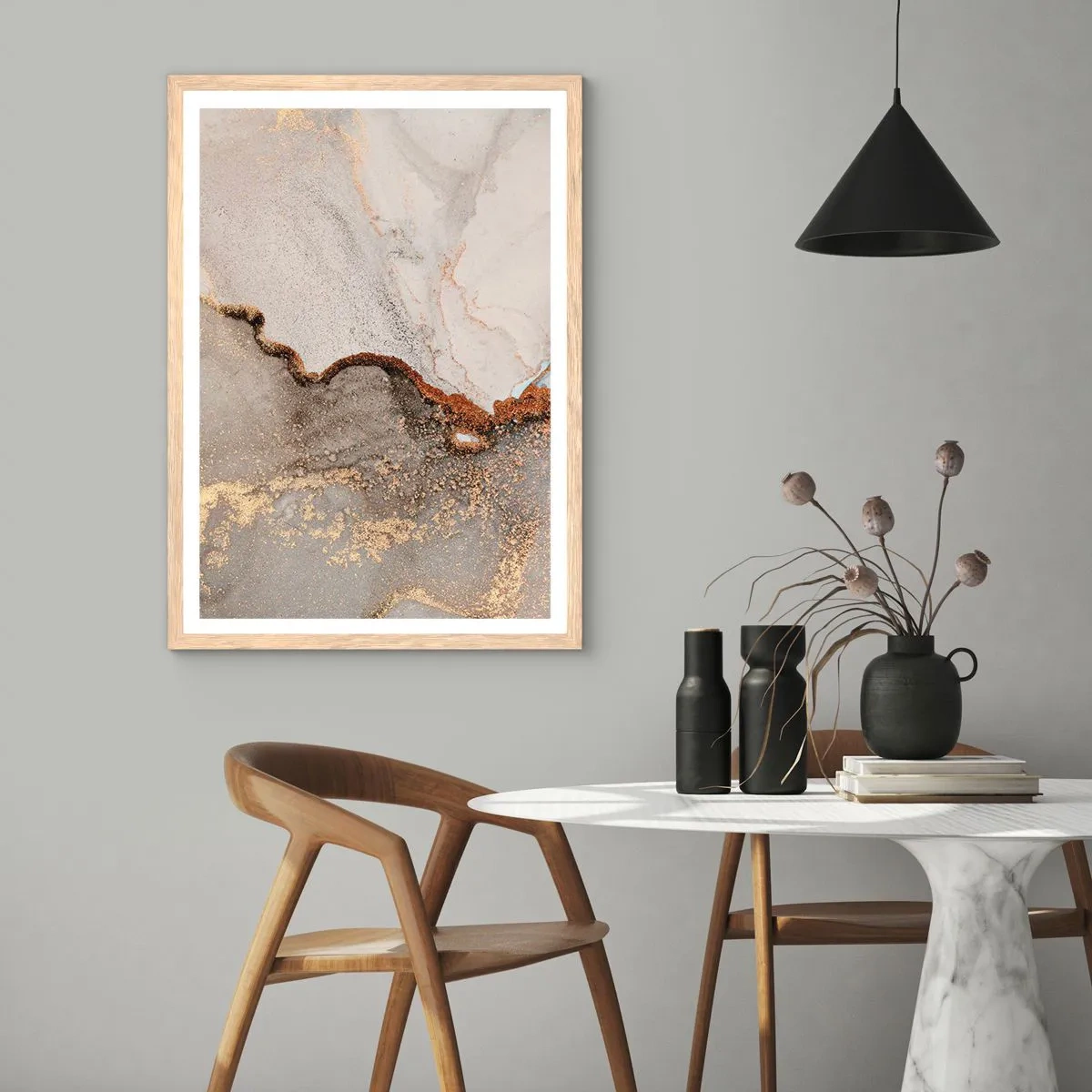 Plakat w ramie jasny dąb - Na granicy barw - 40x50 cm