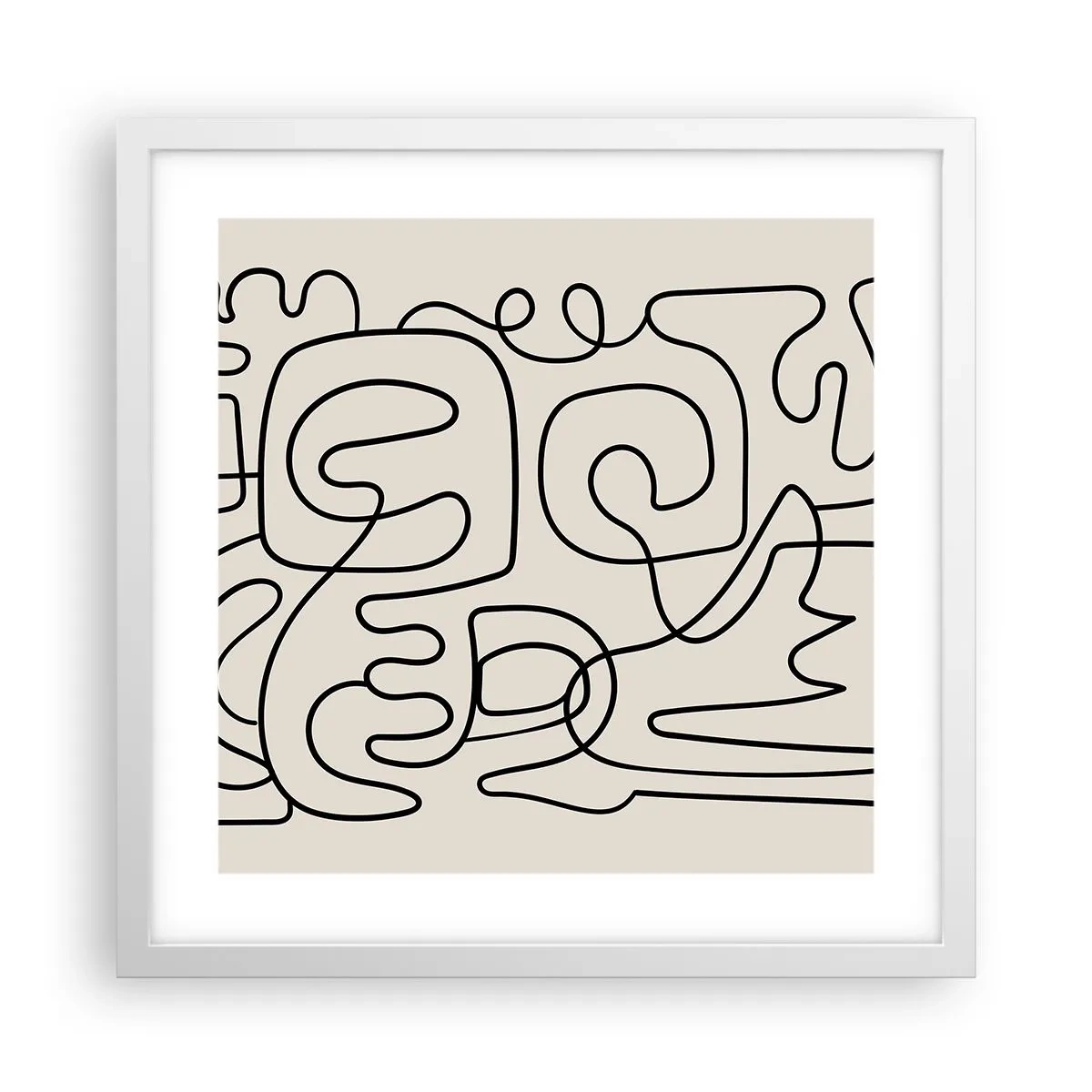 Plakat w białej ramie - Po śladzie - 40x40 cm