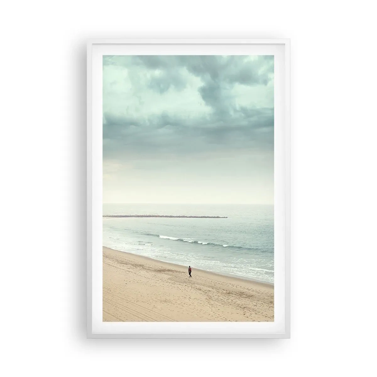 Plakat w białej ramie - w poszukiwaniu spokoju - 61x91 cm