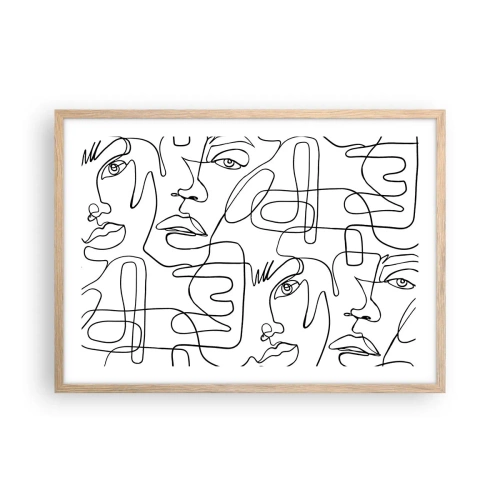 Plakat w ramie jasny dąb - W splątanych emocjach - 70x50 cm