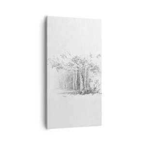 Obraz na płótnie - Światło brzozowego lasu - 55x100 cm