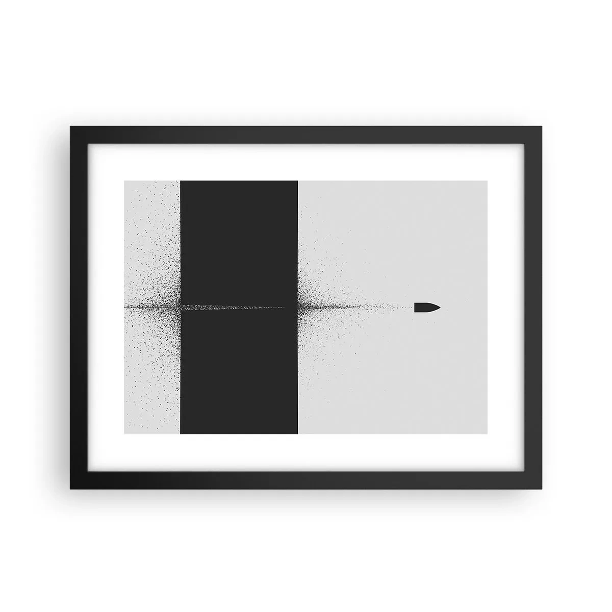 Plakat w czarnej ramie - Prosto do celu - 40x30 cm