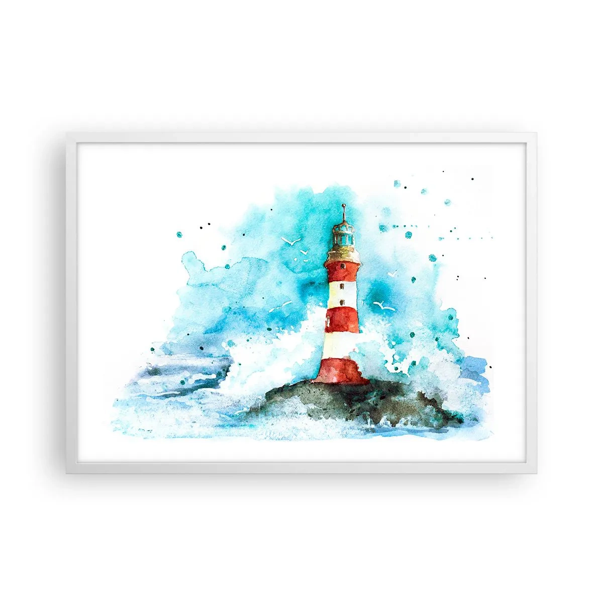 Plakat w białej ramie - Jedność żywiołów - 70x50 cm