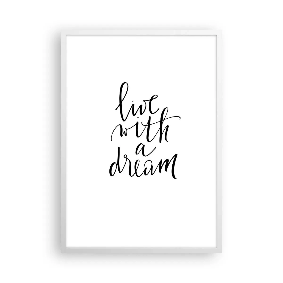 Plakat w białej ramie - Of course - 50x70 cm