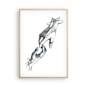 Plakat w ramie jasny dąb - Dobry gest - 70x100 cm