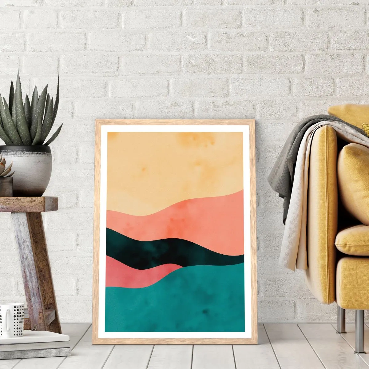 Plakat w ramie jasny dąb - Zgodna niezgodność - 70x100 cm