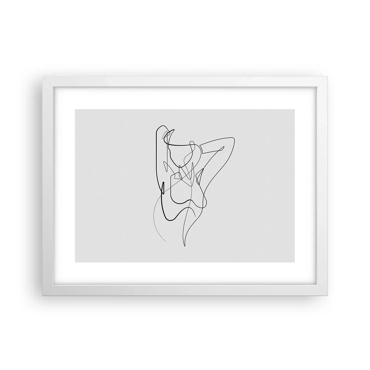Plakat w białej ramie - Naprawdę, jaka jesteś... - 40x30 cm
