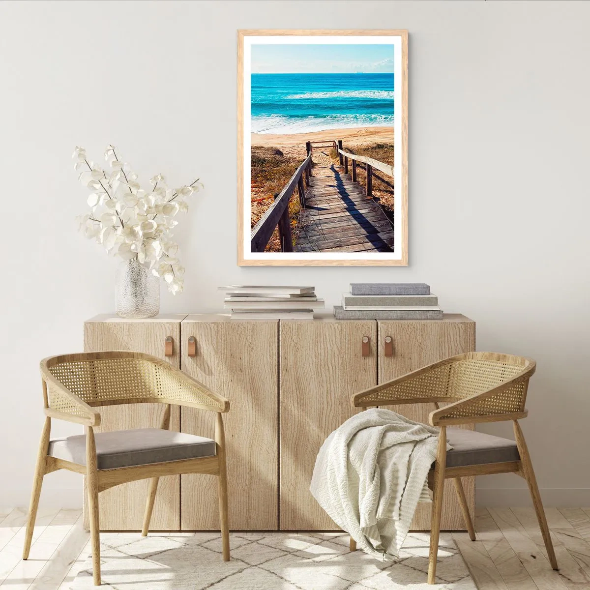 Plakat w ramie jasny dąb - Biegnij! - 70x100 cm