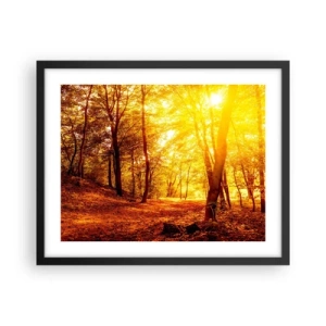 Plakat w czarnej ramie - Ku złotej polanie - 50x40 cm