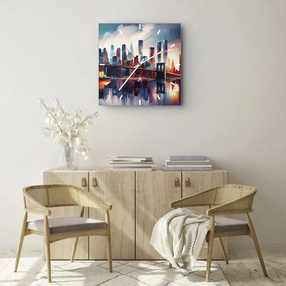 Zegar ścienny - Zjawiskowy Nowy Jork - 30x30 cm