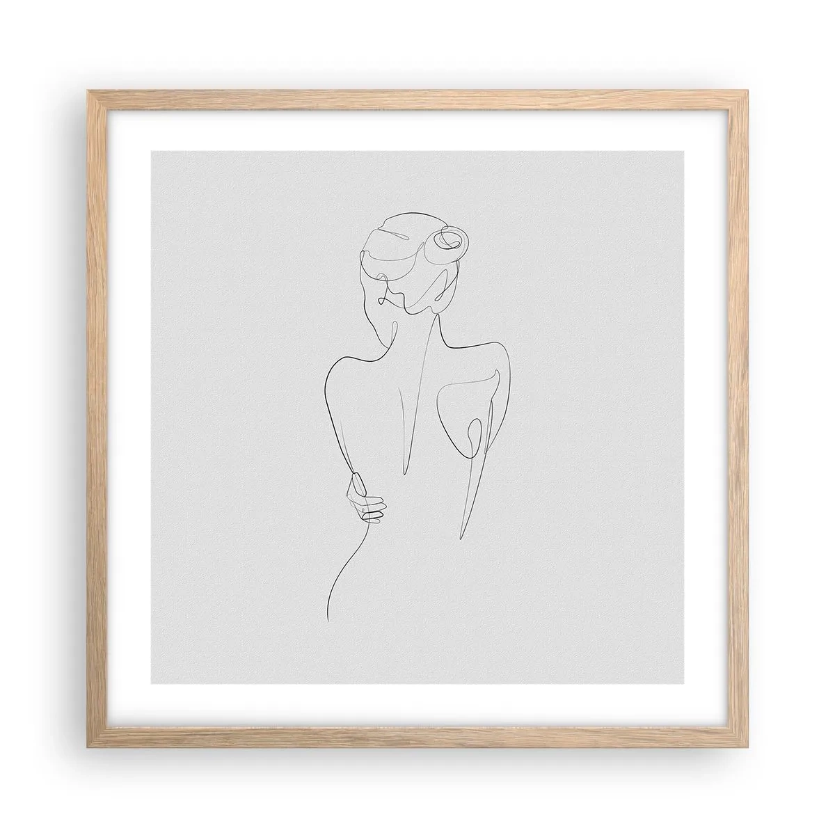 Plakat w ramie jasny dąb - Muzyka ciała - 50x50 cm