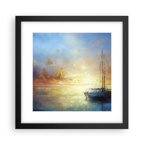 Plakat w czarnej ramie - W złotej zatoce - 30x30 cm