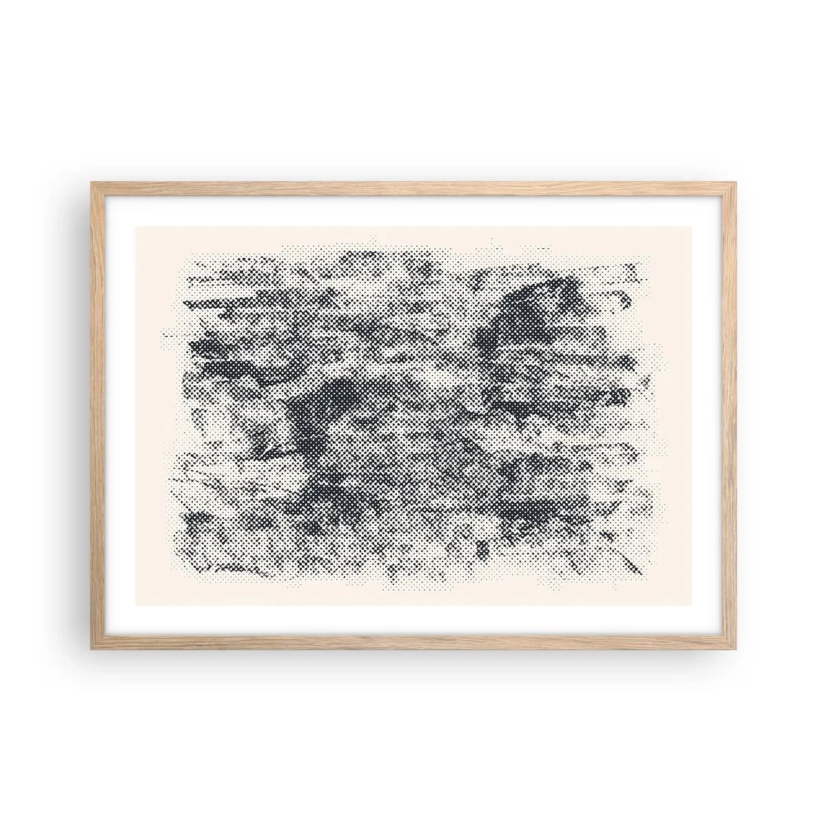 Plakat w ramie jasny dąb - Mglista kompozycja - 70x50 cm