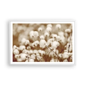 Plakat w białej ramie - Puszysty łan - 91x61 cm