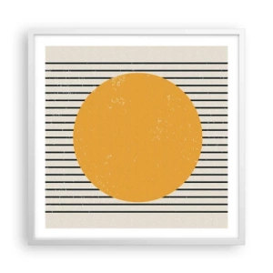 Plakat w białej ramie - Siła prostoty - 60x60 cm