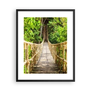 Plakat w czarnej ramie - Zawieszony w zieleni - 40x50 cm