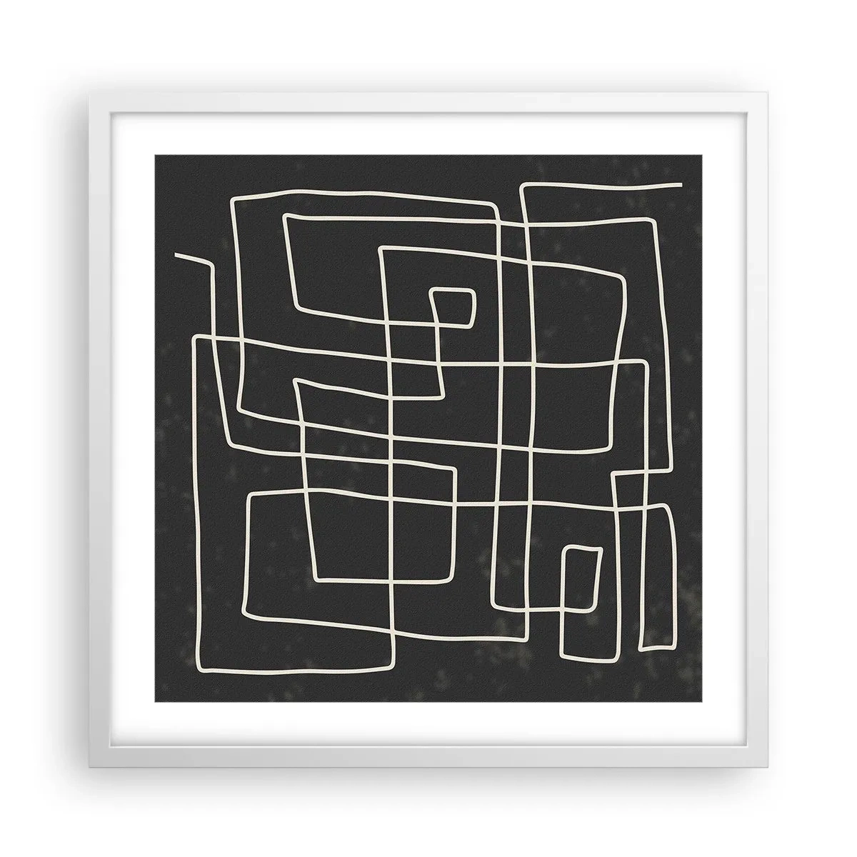 Plakat w białej ramie - Nie taki prosty - 50x50 cm