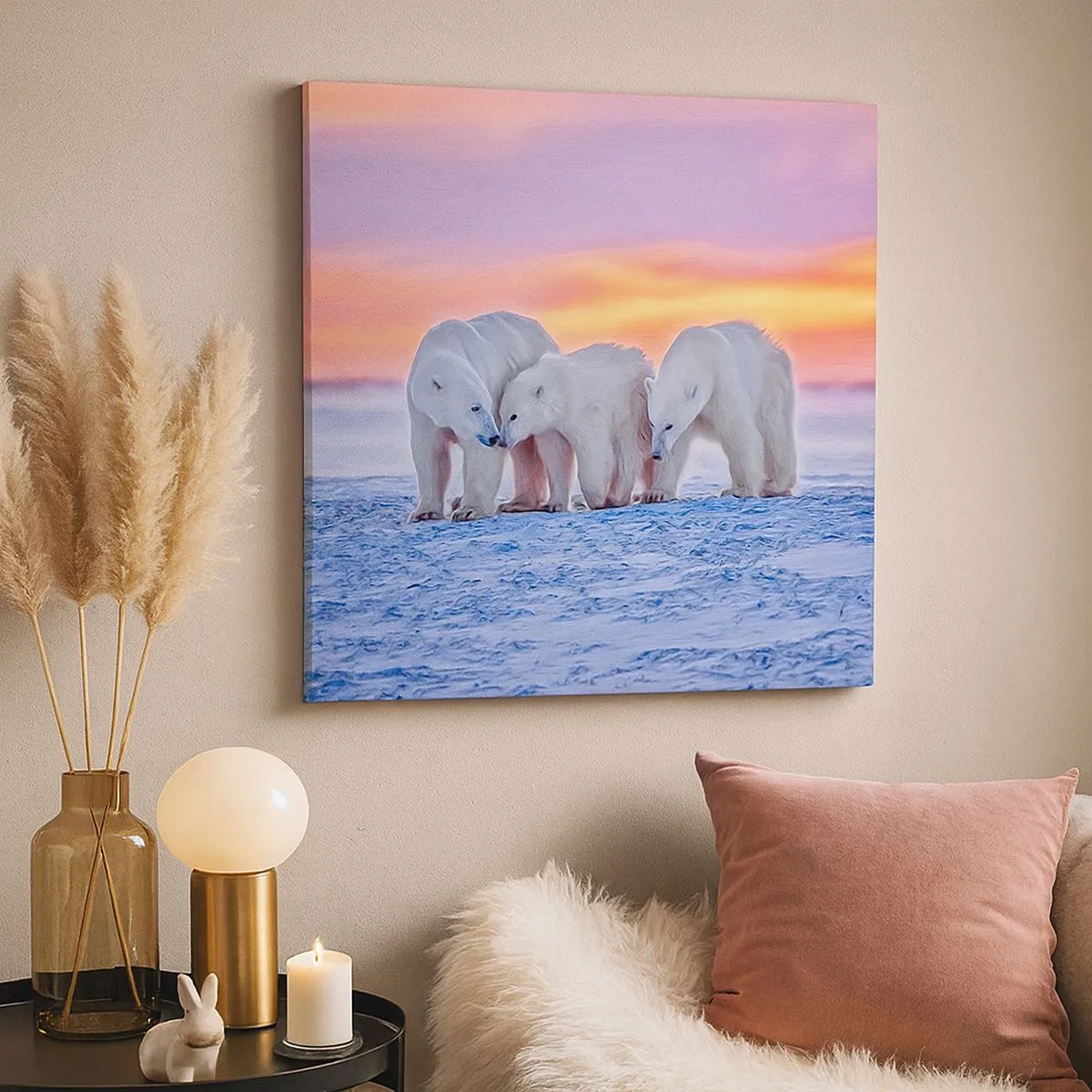 Obraz na płótnie - Wystarczy rodzinne ciepło - 30x30 cm