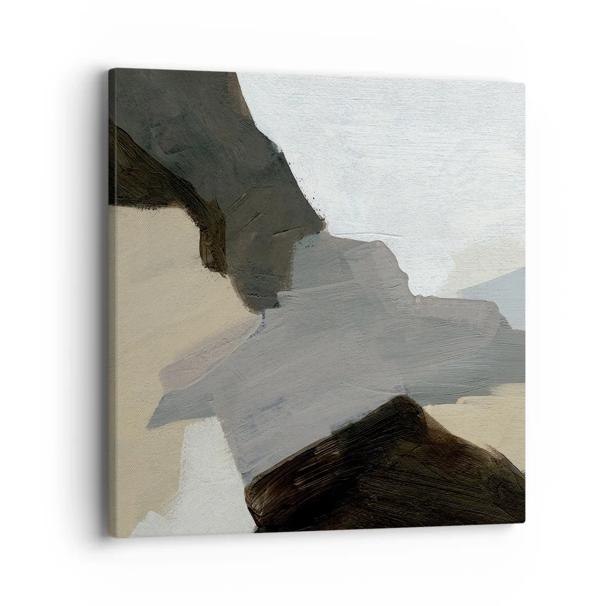 Obraz na płótnie - Abstrakcja: rozstaje szarości - 40x40 cm