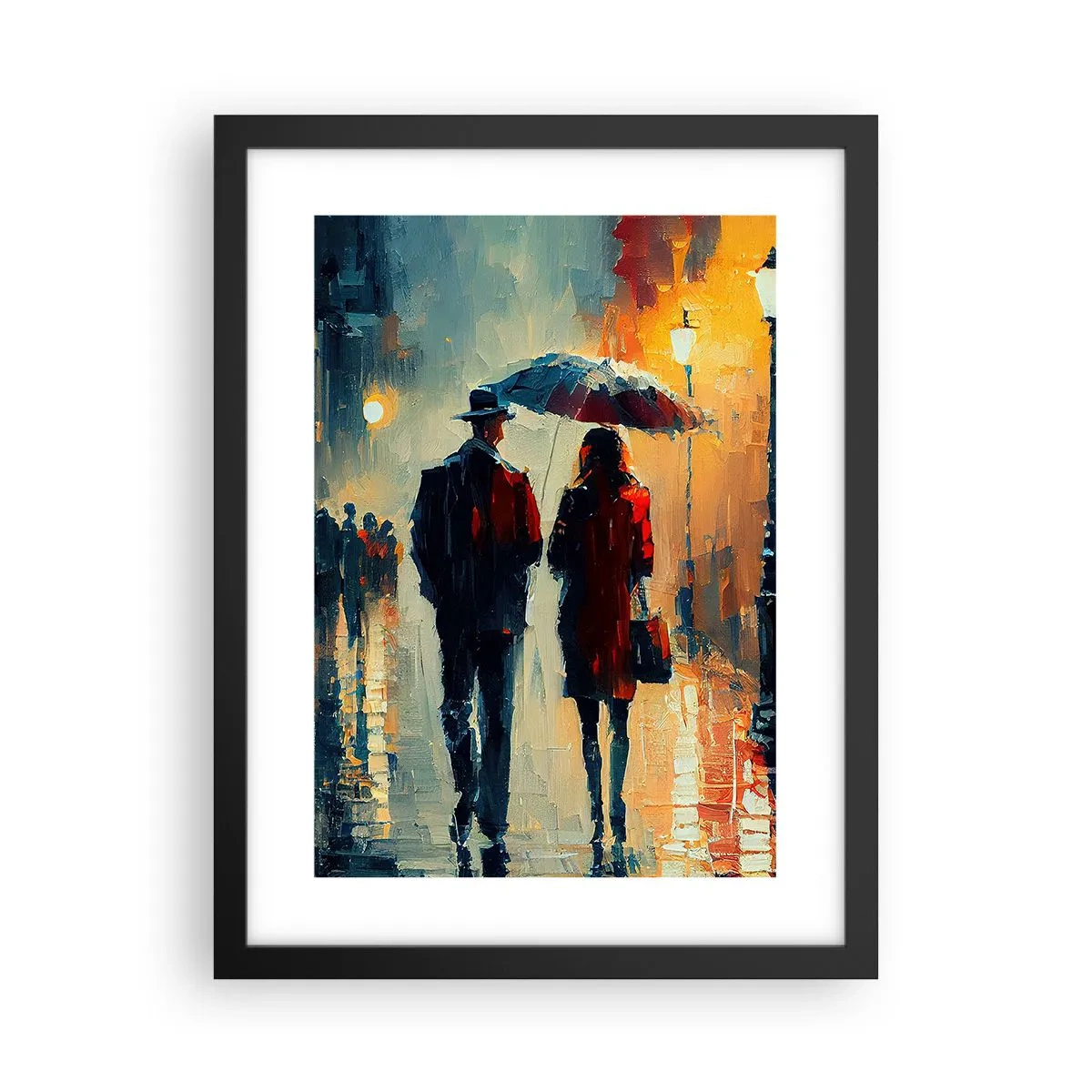 Plakat w czarnej ramie - Miejska love story - 30x40 cm