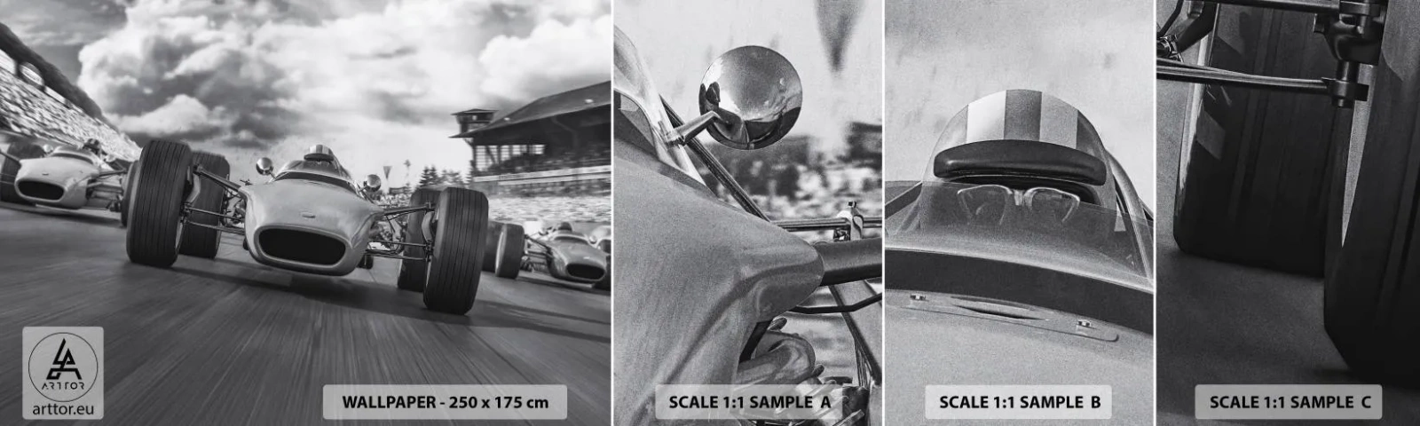 Fototapeta Próbka Samoprzylepna Deluxe Sticker - Jest moc! - Formuła 1, Pojazd, Wyścig - 100x30 cm