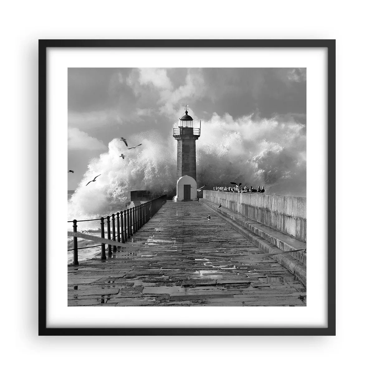 Plakat w czarnej ramie - Nieustraszona  - 50x50 cm