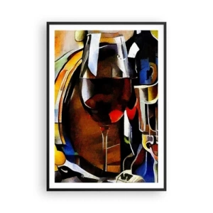 Plakat w czarnej ramie - I świat nabiera barw - 70x100 cm