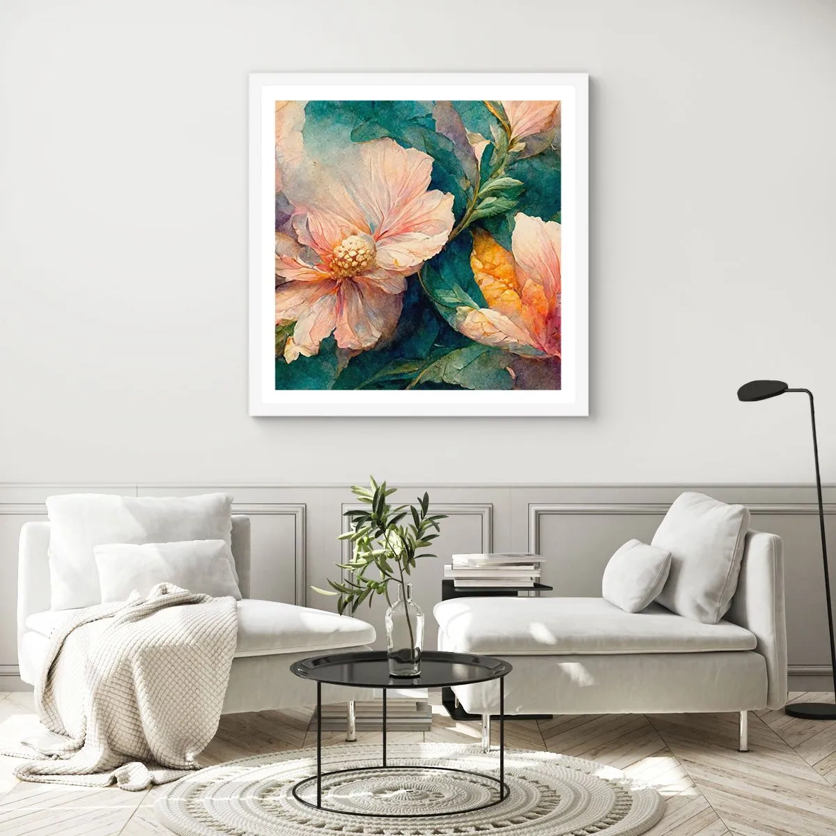 Plakat w białej ramie - Sama subtelność - 30x30 cm