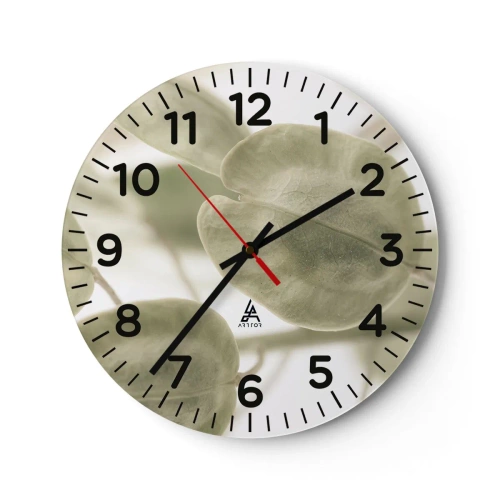 Zegar ścienny - Na początku były listki… - 30x30 cm