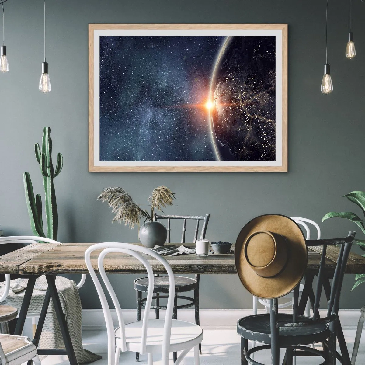 Plakat w ramie jasny dąb - W nowej perspektywie - 91x61 cm