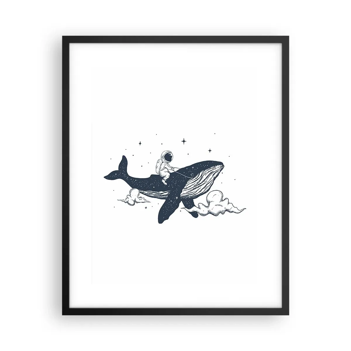 Plakat w czarnej ramie - Kosmiczna przygoda - 40x50 cm