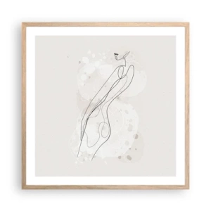 Plakat w ramie jasny dąb - Pobłądzić spojrzeniem - 60x60 cm
