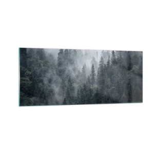 Obraz na szkle - Leśny świt - 100x40 cm