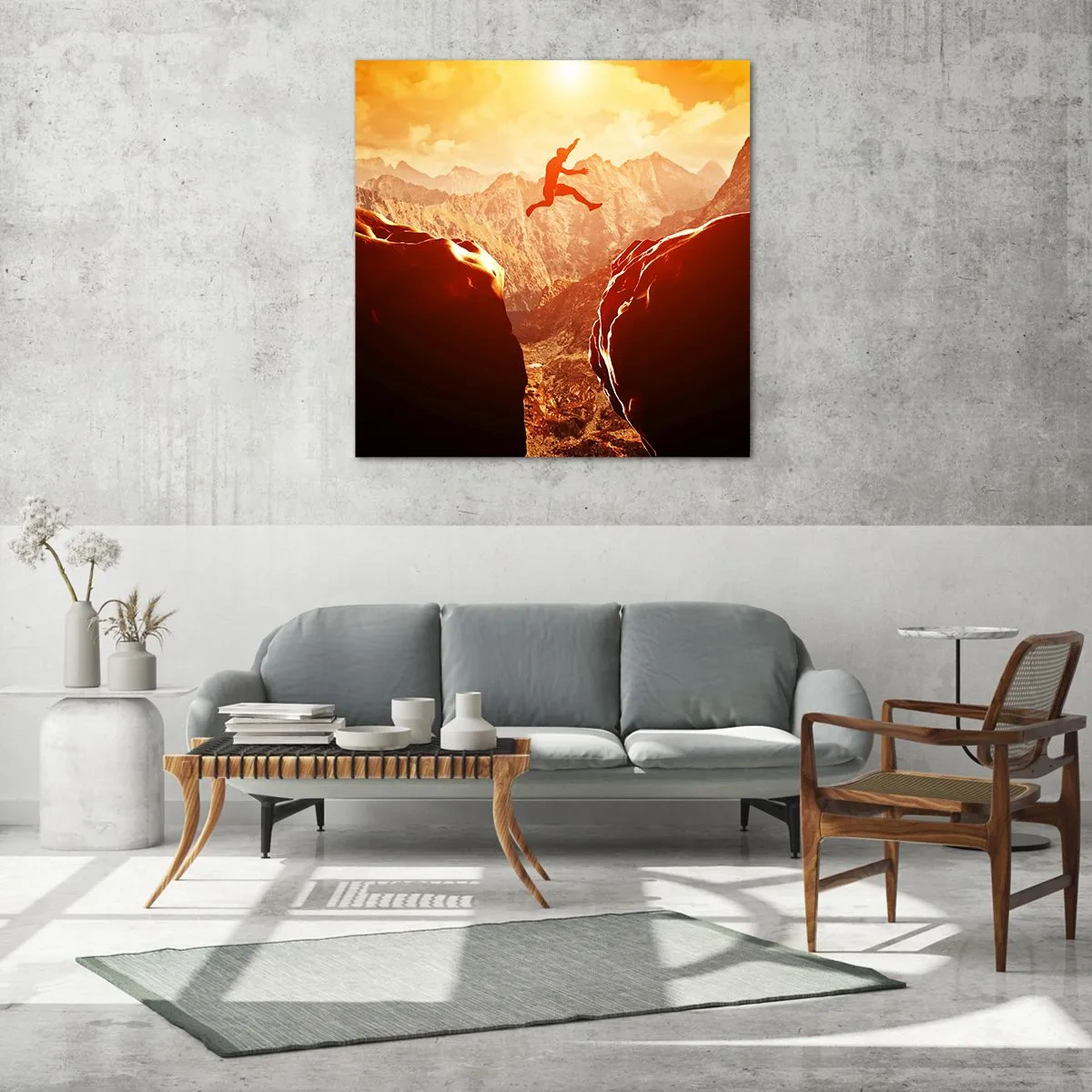 Obraz na szkle - Przekraczając granice - 60x60 cm