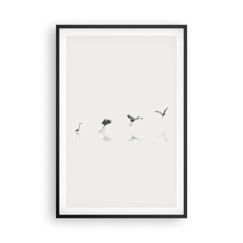 Plakat w czarnej ramie - Cztery proste kroki - 61x91 cm