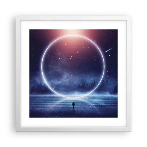 Plakat w białej ramie - Już tu są… - 40x40 cm