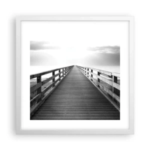 Plakat w białej ramie - W siną dal… - 40x40 cm