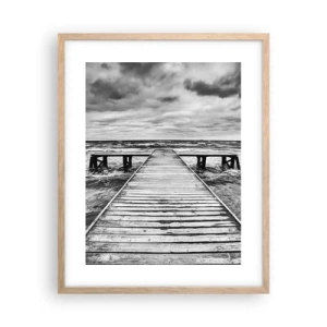 Plakat w ramie jasny dąb - Czekam na wiatr, co rozgoni… - 40x50 cm