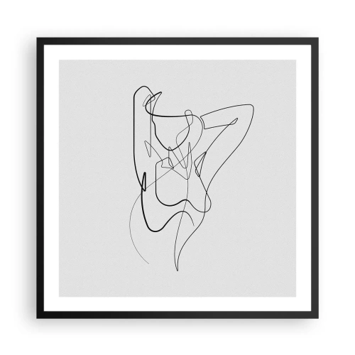 Plakat w czarnej ramie - Naprawdę, jaka jesteś... - 60x60 cm