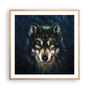 Plakat w ramie jasny dąb - Alfa? I omega - 60x60 cm