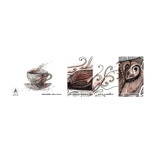 Fototapeta Próbka Standard Eco - Herbata dobra na wszystko - Abstrakcja, Filiżanka, Espresso - 100x30 cm