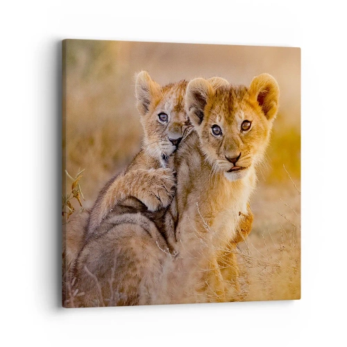 Obraz na płótnie - Nie przeszkadzać! Bawimy się - 40x40 cm