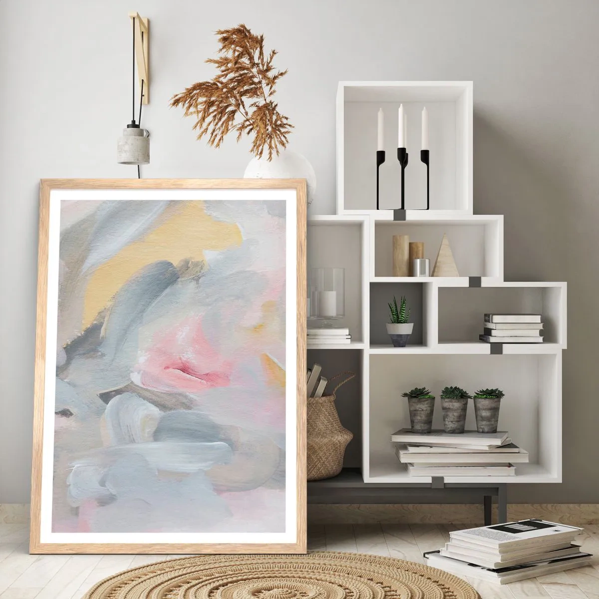 Plakat w ramie jasny dąb - W pastelowym świecie - 61x91 cm