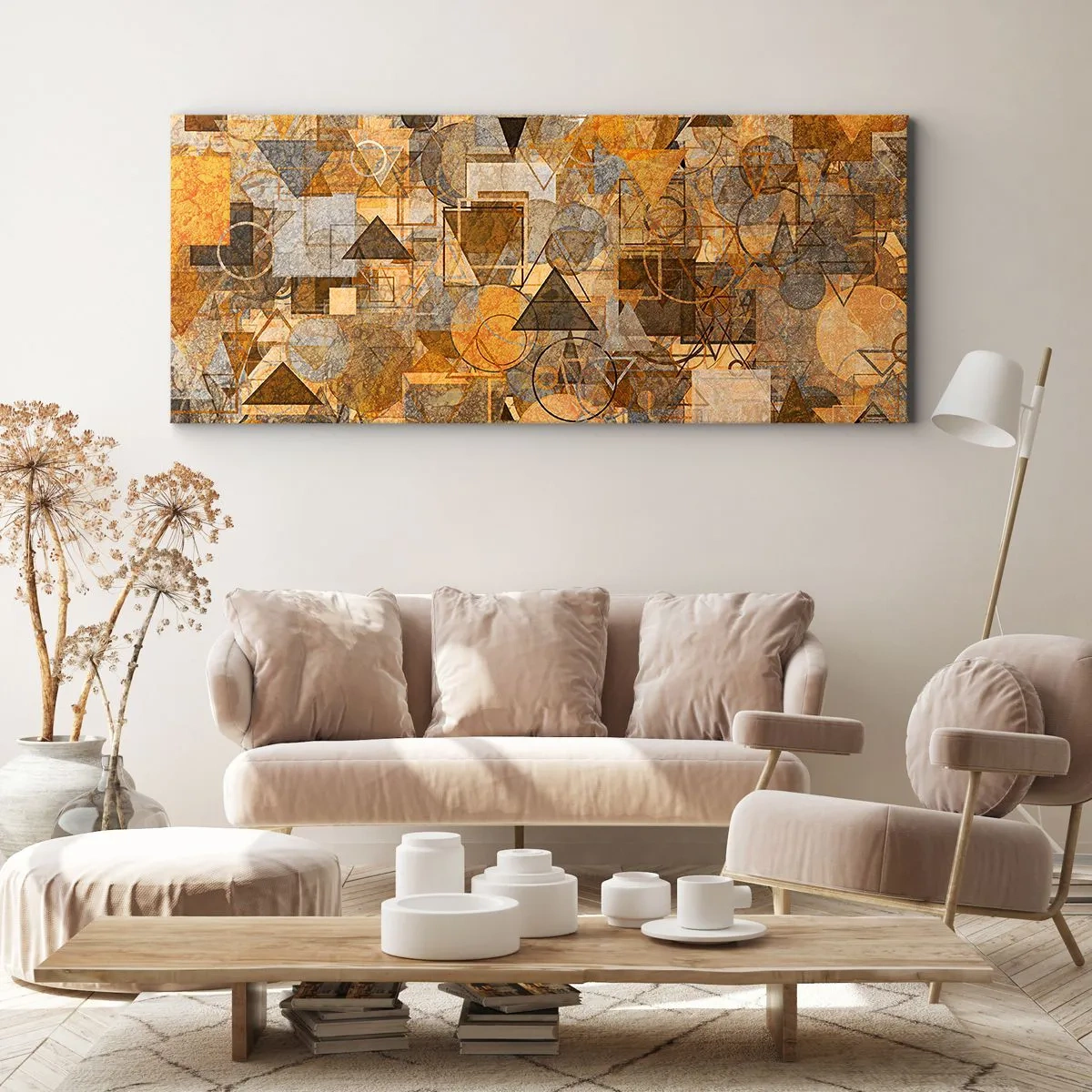 Obraz na płótnie - Świat ujęty w formę - 100x40 cm