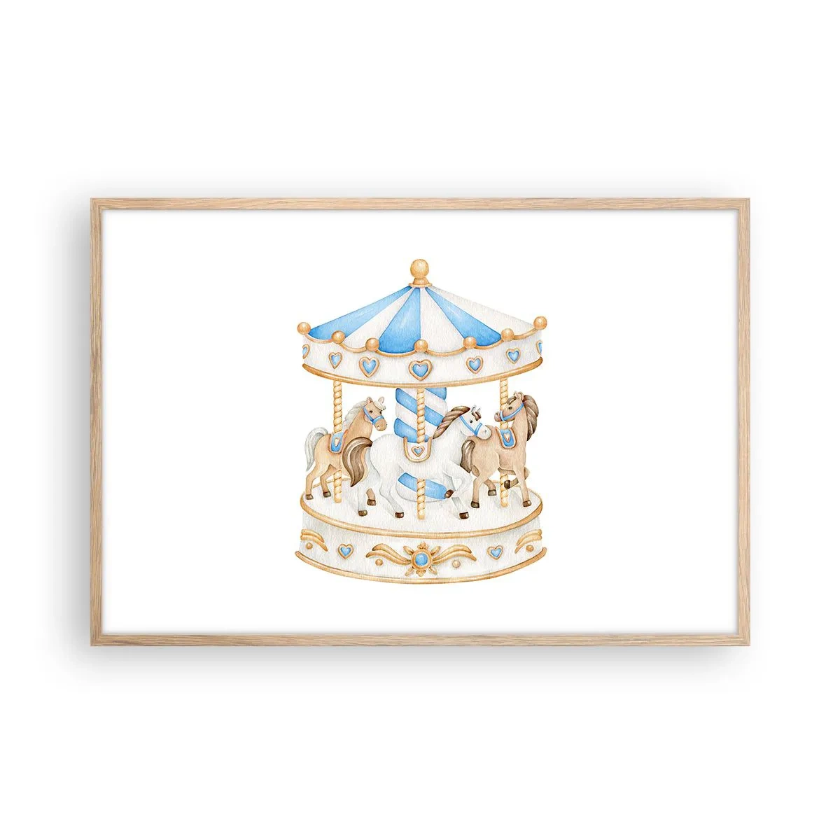 Plakat w ramie jasny dąb - Słodkie dzieciństwo - 91x61 cm